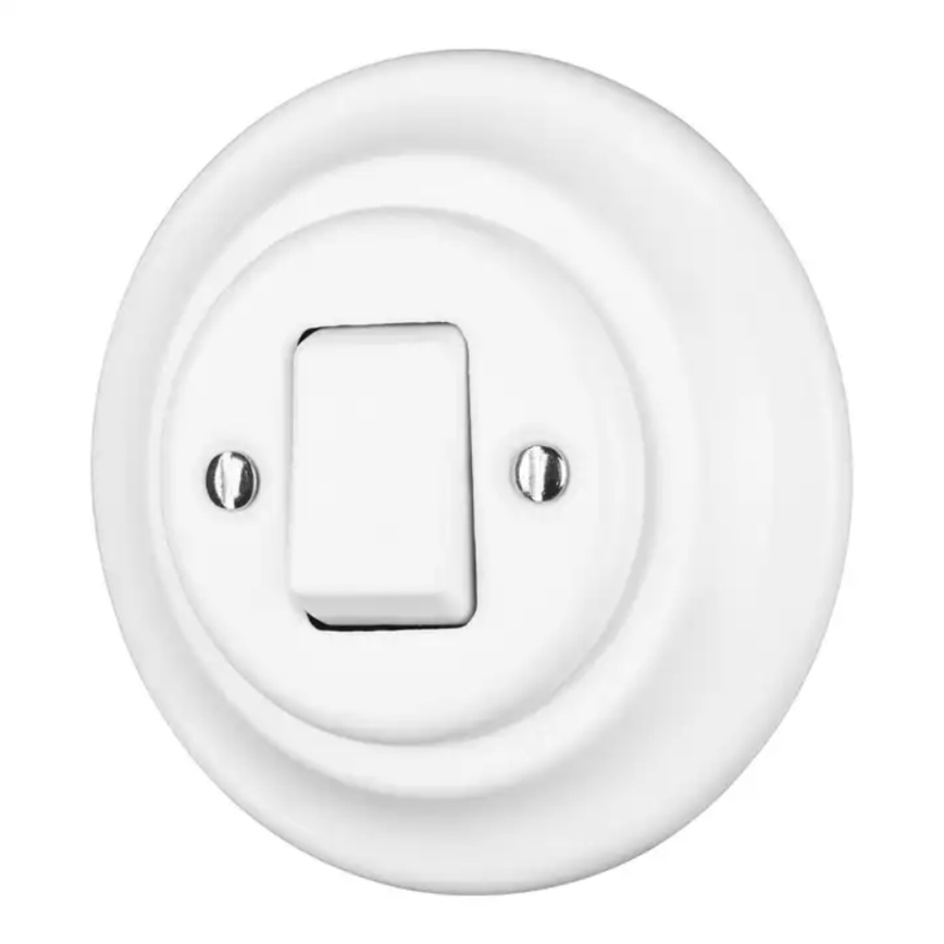 Bohemia-Design - Moldura retro de porcelana simples, branca