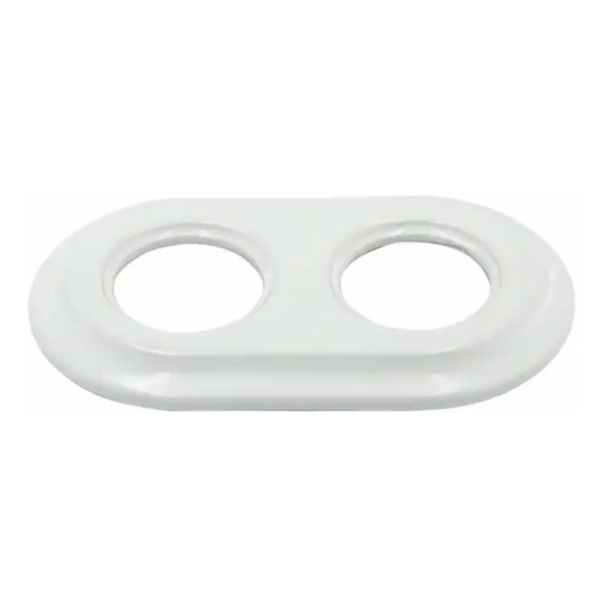 Bohemia-Design - Moldura retro dupla em porcelana branca