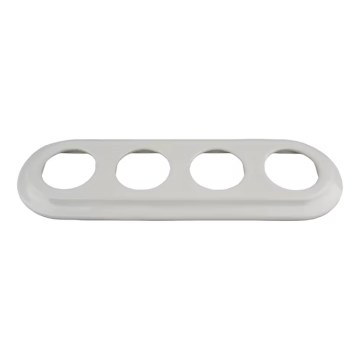 Bohemia-Design - Moldura retro quádrupla de porcelana branca