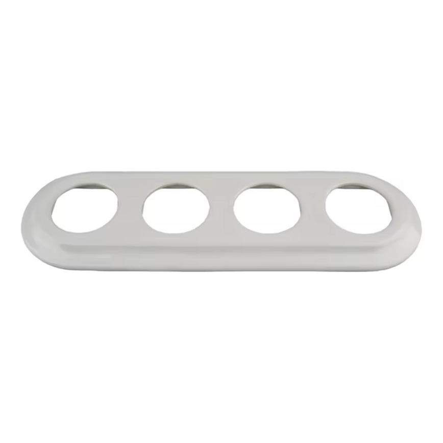 Bohemia-Design - Moldura retro quádrupla de porcelana branca