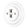 Bohemia-Design - Tomada de rede Ethernet retro em porcelana com moldura 2x CAT.5E branca