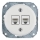 Bohemia-Design -Tomada Ethernet retro em porcelana sem moldura 2x CAT.5E branca
