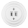 Bohemia-Design - Tomada USB retro em porcelana com moldura, 2x USB-A, branca