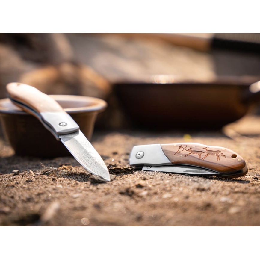 Böker - Faca de bolso em Damasco Magnum Caveman 19,4 cm