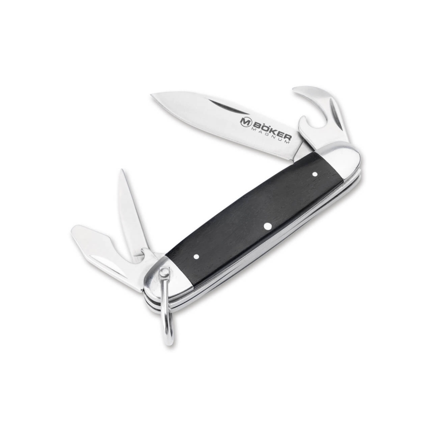 Böker - Faca de bolso multifuncional Magnum Clássico Pocket Steel 16 cm/4 funções rosewood
