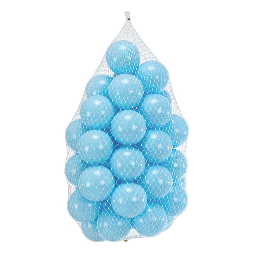 Bolas de brincar em plástico 50 unid. diâmetro 7 cm azul