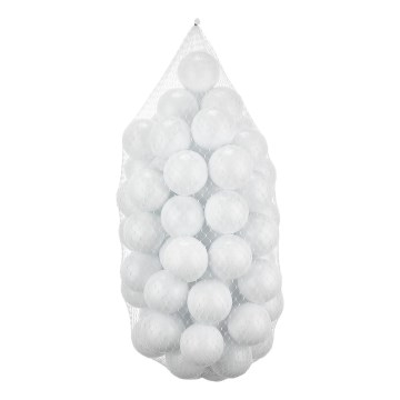 Bolas de brincar em plástico 50 unid. diâmetro 7 cm branco