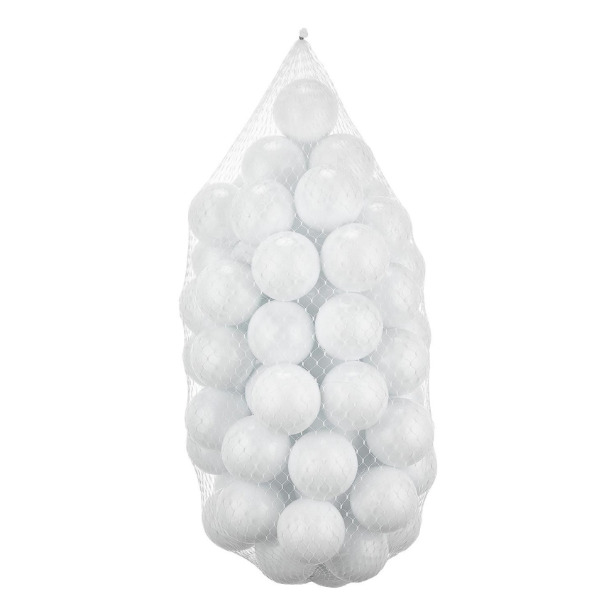 Bolas de brincar em plástico 50 unid. diâmetro 7 cm branco