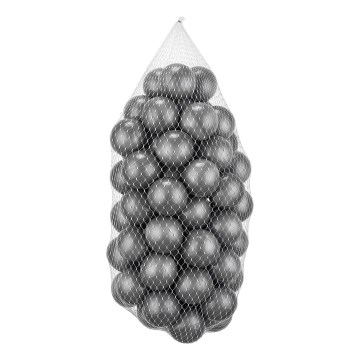Bolas de brincar em plástico 50 unid. diâmetro 7 cm cinzento