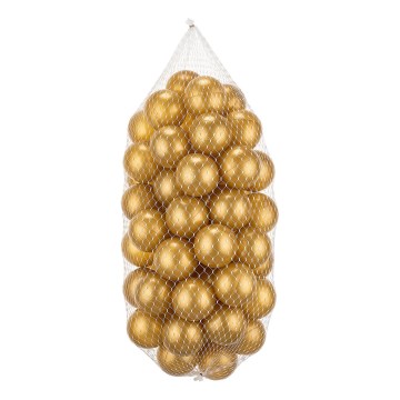 Bolas de brincar em plástico 50 unid. diâmetro 7 cm dourado