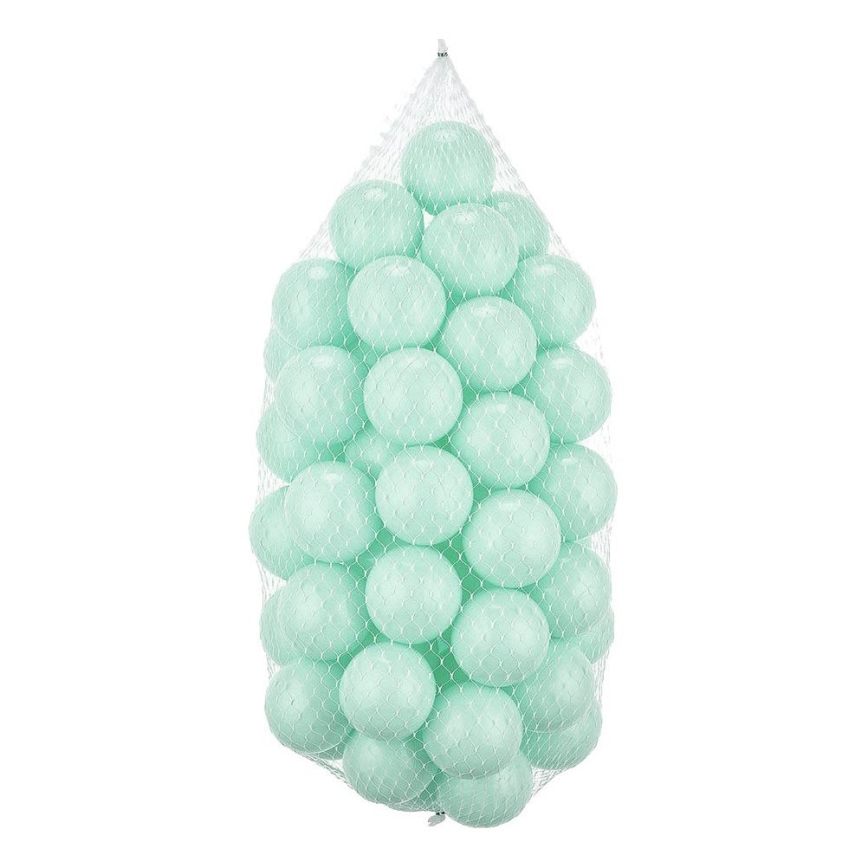 Bolas de brincar em plástico 50 unid. diâmetro 7 cm menta