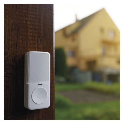 Botão sem fios para campainha, 1x CR2032, branco