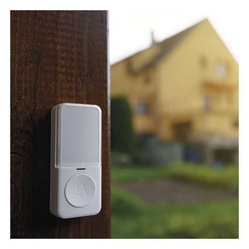Botão sem fios para campainha, 1x CR2032, branco