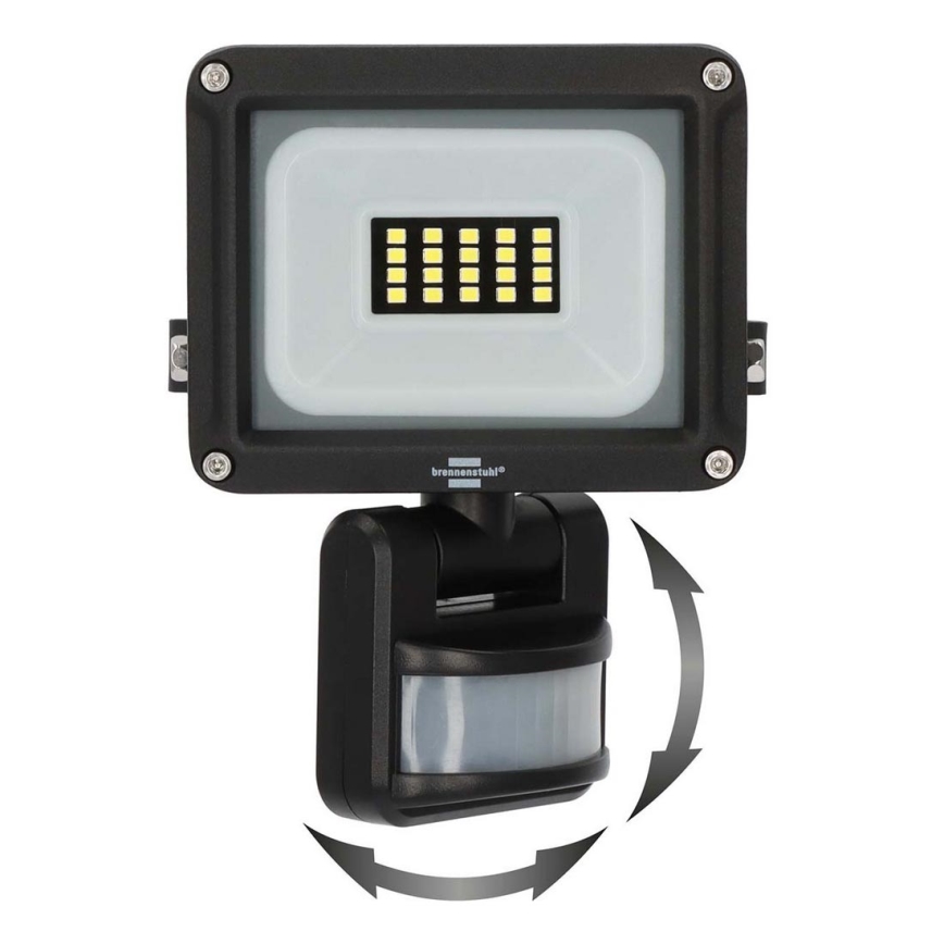 Brennenstuhl - Holofote exterior LED com sensor LED/10W/230V 6500K IP65