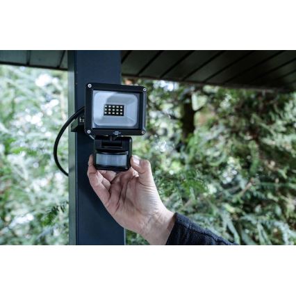 Brennenstuhl - Holofote exterior LED com sensor LED/10W/230V 6500K IP65