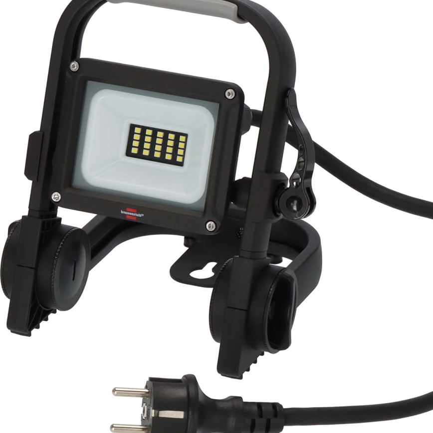 Brennenstuhl - Holofote exterior LED com suporte LED/10W/230V 6500K IP65