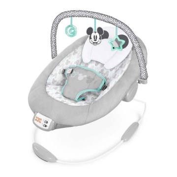 Bright Starts - Espreguiçadeira vibratória para bebé com melodia MICKEY MOUSE