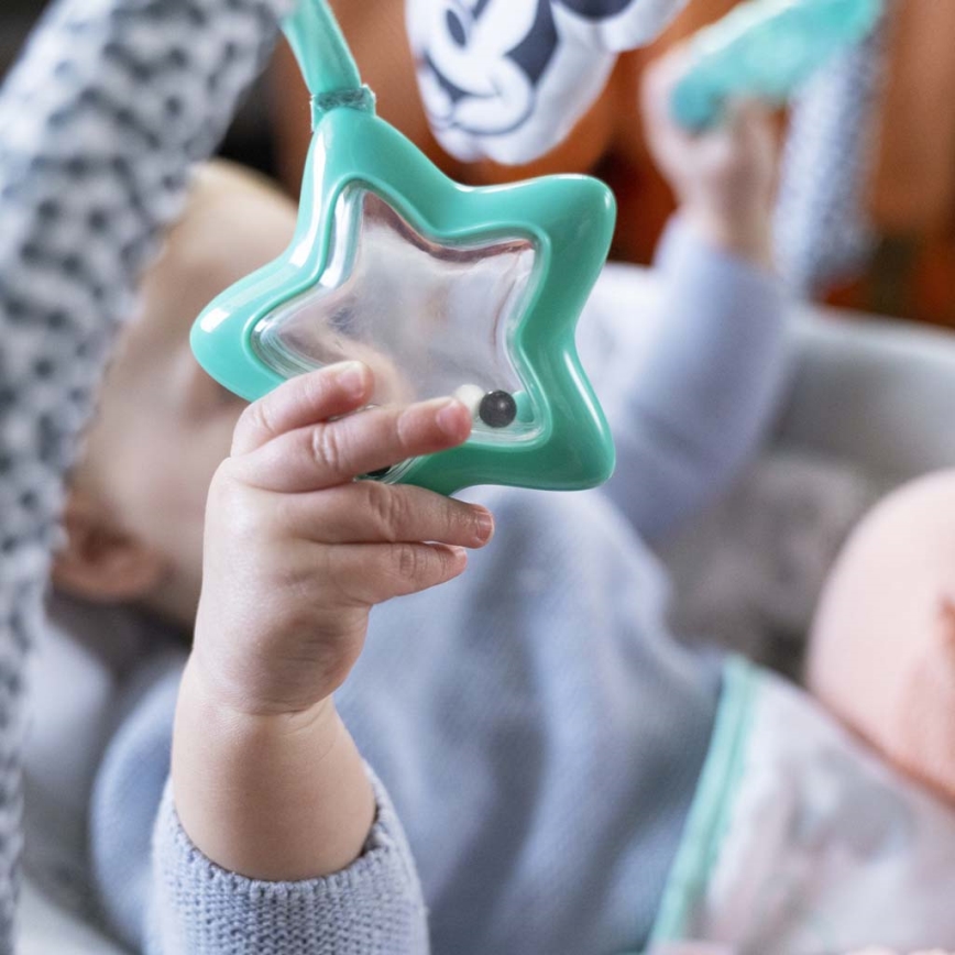 Bright Starts - Espreguiçadeira vibratória para bebé com melodia MICKEY MOUSE