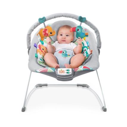Bright Starts - Espreguiçadeira vibratória para crianças com melodia TOUCAN TANGO