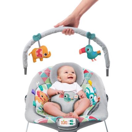 Bright Starts - Espreguiçadeira vibratória para crianças com melodia TOUCAN TANGO
