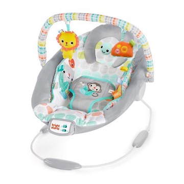 Bright Starts - Espreguiçadeira vibratória para crianças com melodia WHIMSICAL WILD