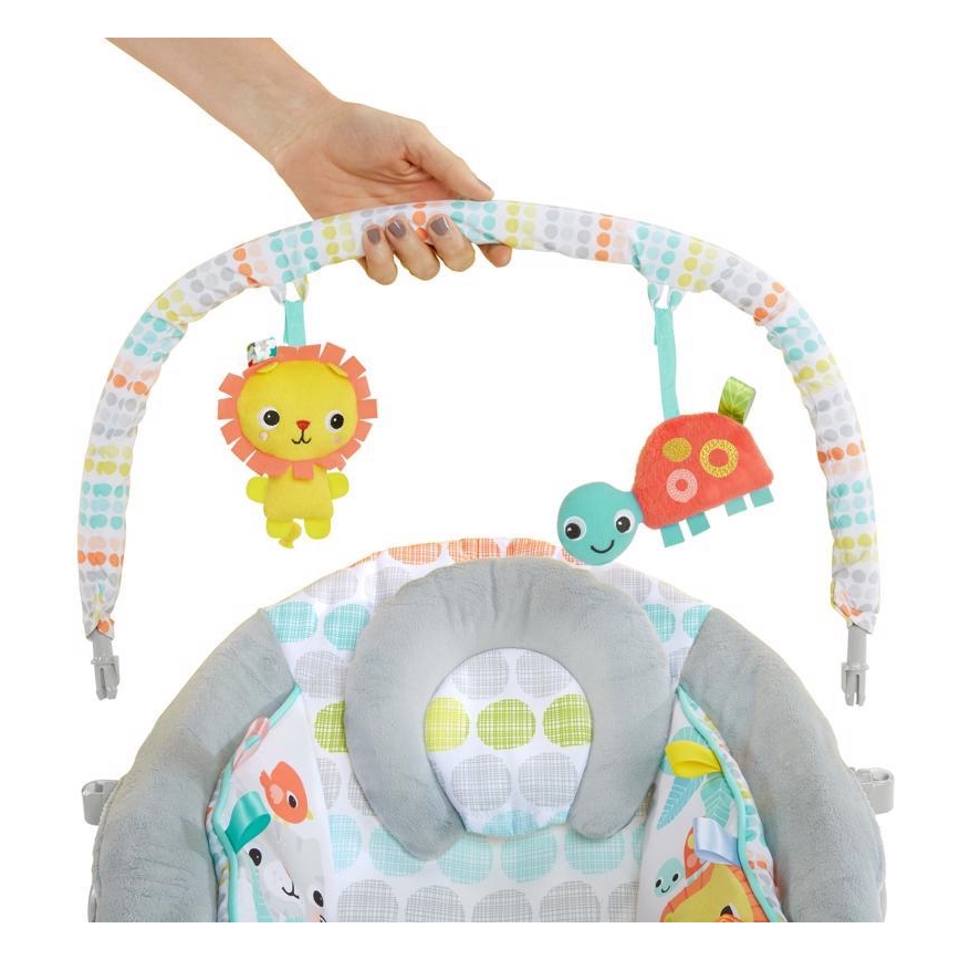 Bright Starts - Espreguiçadeira vibratória para crianças com melodia WHIMSICAL WILD