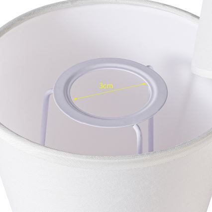 Brilagi - Abajur universal NUBILA E27 13x9 cm branco