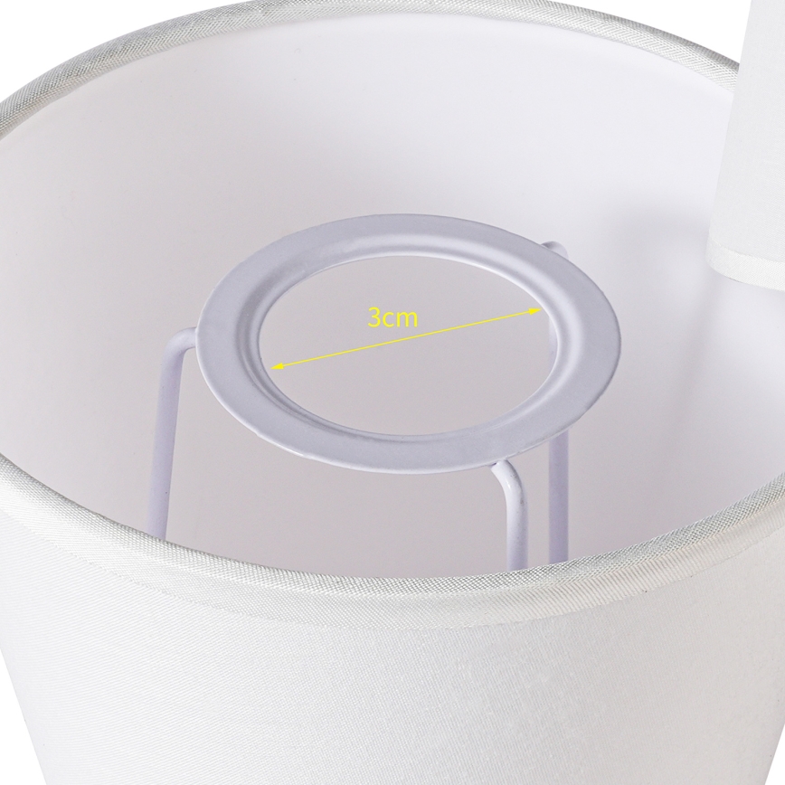 Brilagi - Abajur universal NUBILA E27 13x9 cm branco