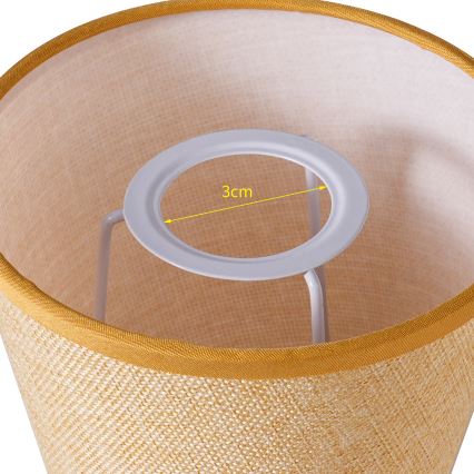 Brilagi - Abajur universal NUBILA E27 13x9 cm castanho claro