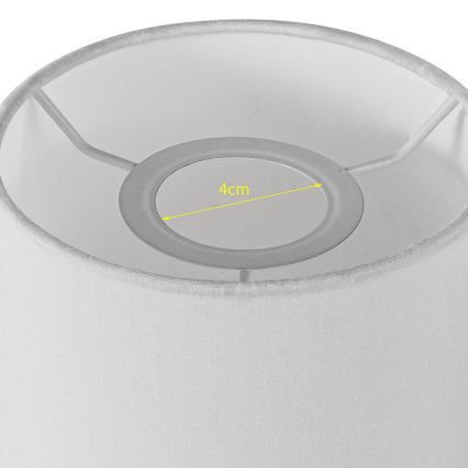 Brilagi - Abajur universal NUBILA E27 15,5x14 cm branco