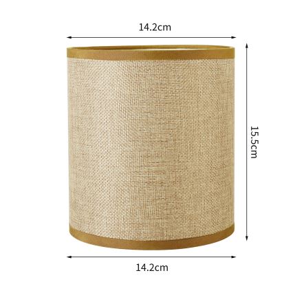 Brilagi - Abajur universal NUBILA E27 15,5x14 cm castanho claro