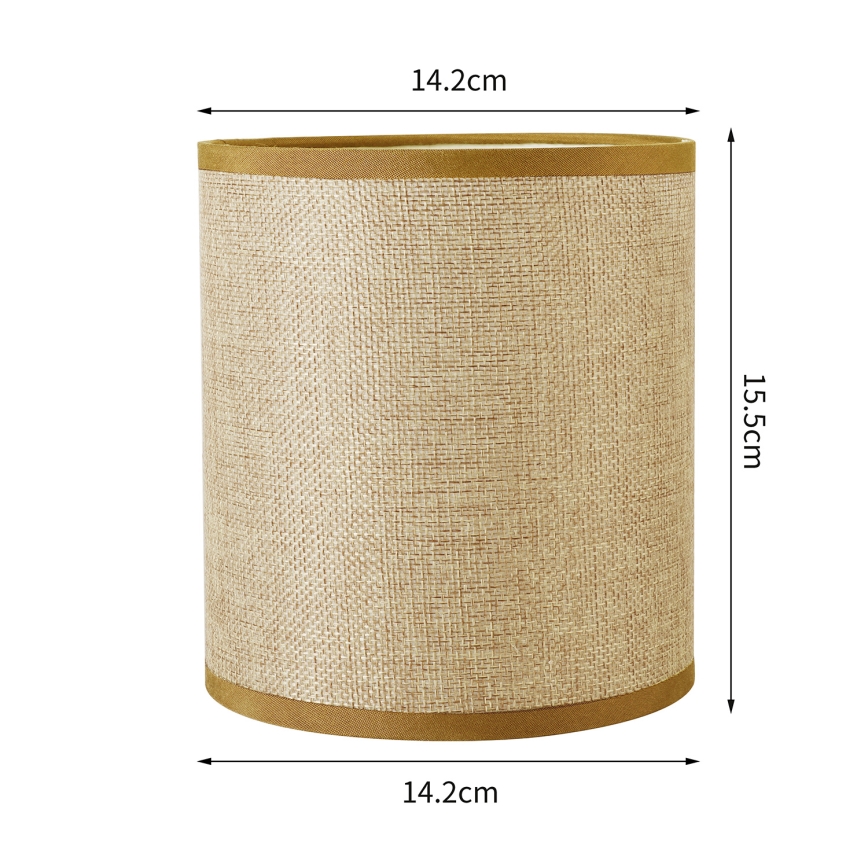Brilagi - Abajur universal NUBILA E27 15,5x14 cm castanho claro