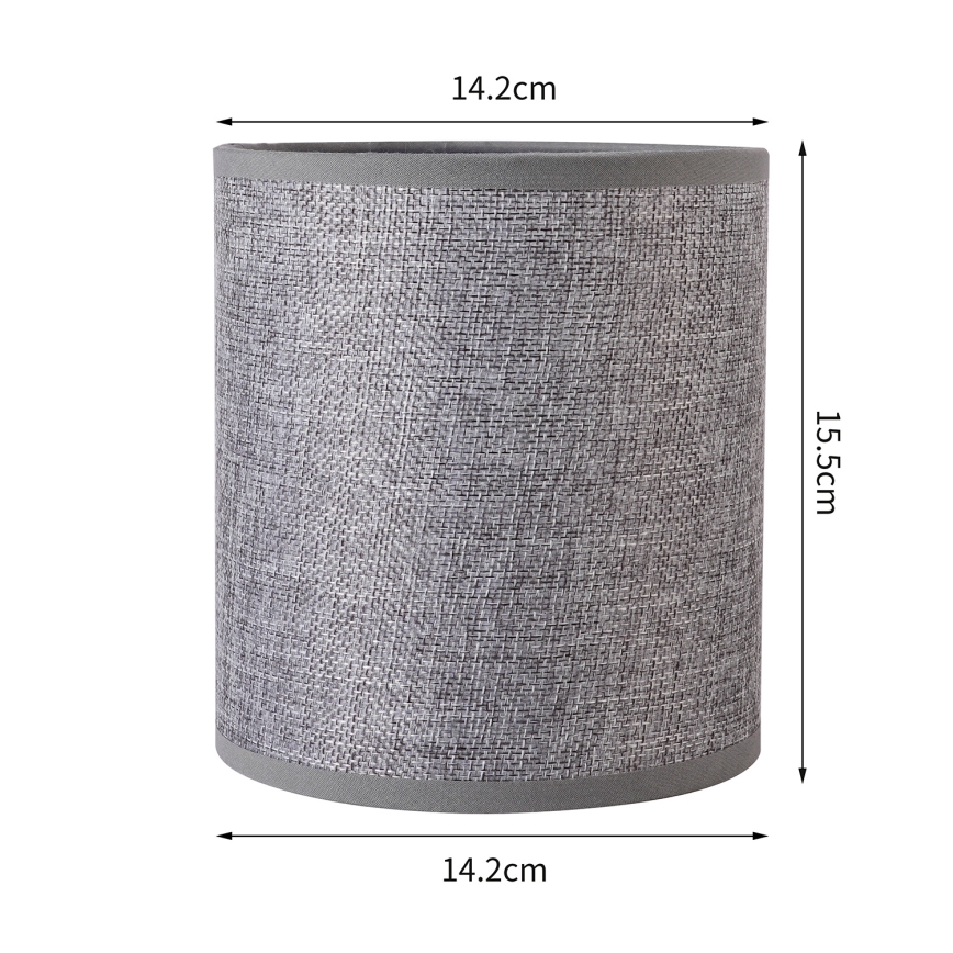 Brilagi - Abajur universal NUBILA E27 15,5x14 cm cinzento