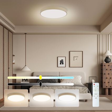 Brilagi - Luminária de teto dimável POOL LED/48W/230V 3000-6000K diâmetro 40 cm bege + controle remoto