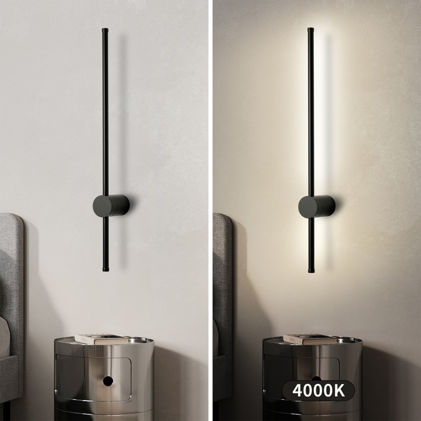 Brilagi - Aplique de parede para exterior AURA LED/12W/230V 4000K IP54 65 cm preto