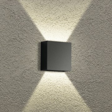 Brilagi - Aplique de parede exterior DOUBLERAY LED/4W/230V preto IP65