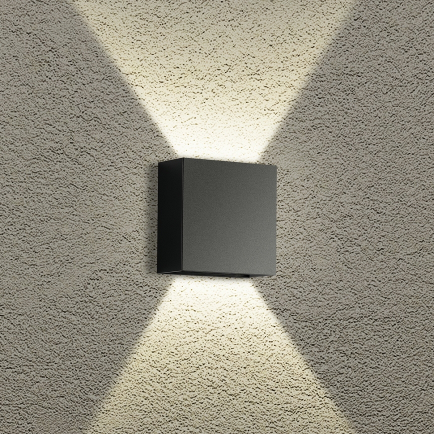Brilagi - Aplique de parede exterior DOUBLERAY LED/4W/230V preto IP65