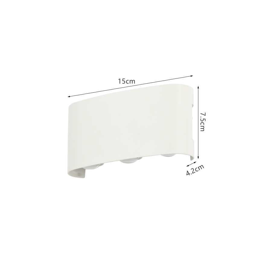 Brilagi - Aplique de parede exterior FLAREBOX LED/6W/230V branco IP65