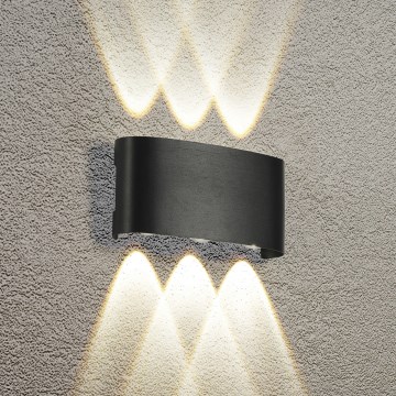 Brilagi - Aplique de parede exterior FLAREBOX LED/6W/230V preto IP65