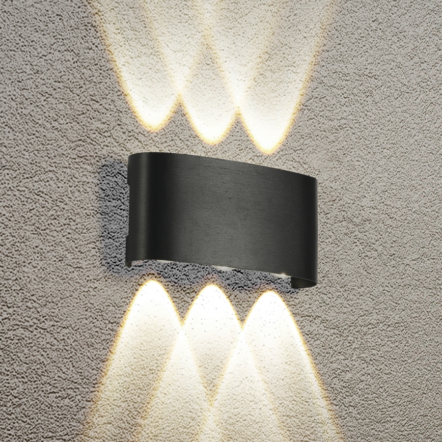 Brilagi - Aplique de parede exterior FLAREBOX LED/6W/230V preto IP65