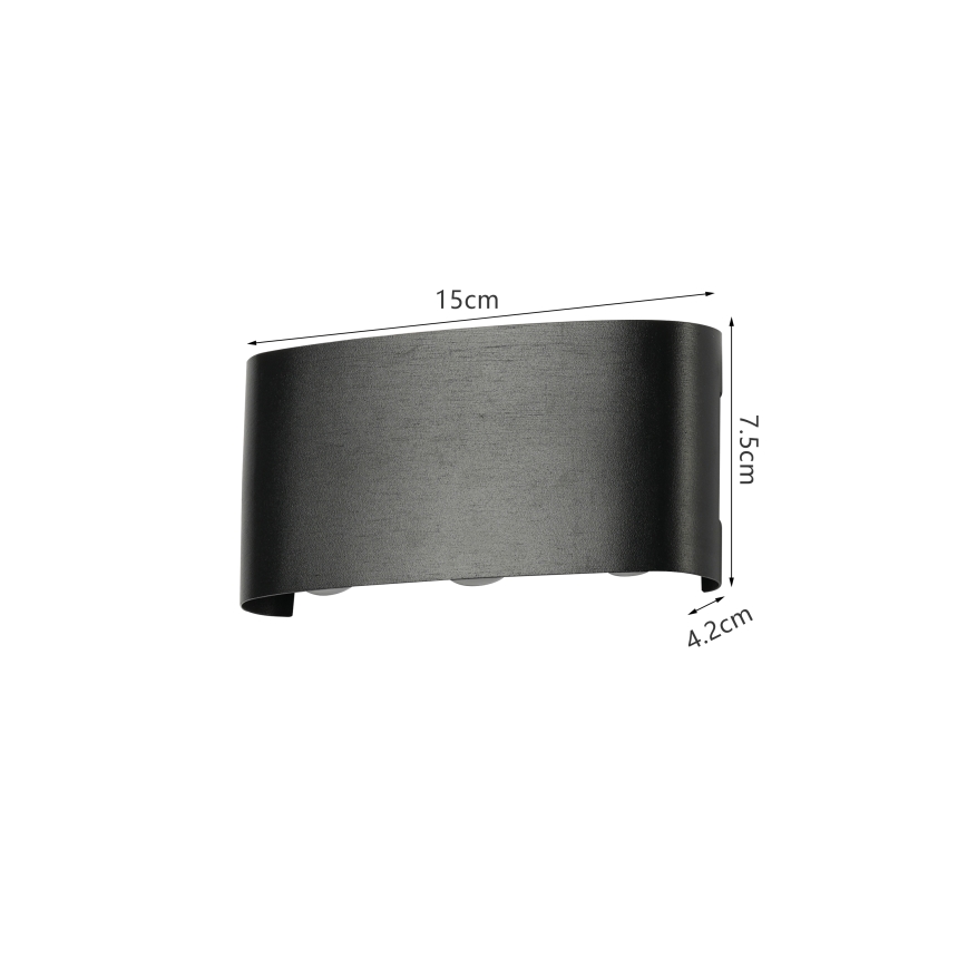 Brilagi - Aplique de parede exterior FLAREBOX LED/6W/230V preto IP65