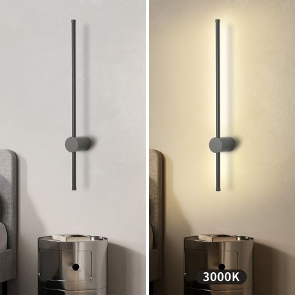 Brilagi - Aplique LED de parede para exterior AURA LED/12W/230V 3000K IP54 65 cm antracite