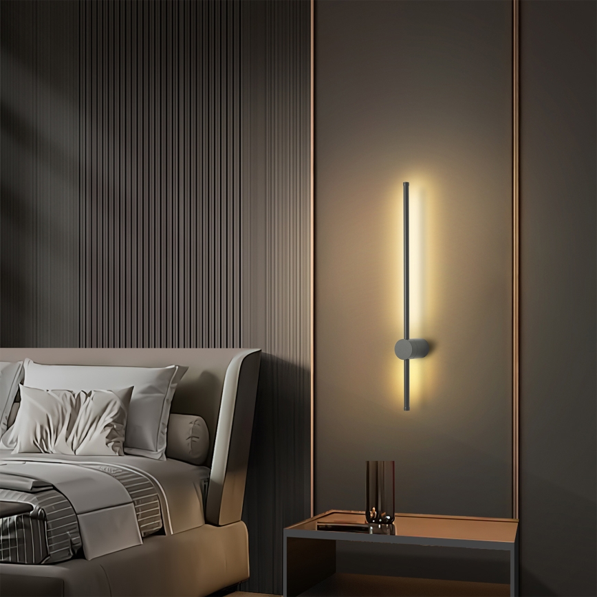 Brilagi - Aplique LED de parede para exterior AURA LED/12W/230V 3000K IP54 65 cm antracite