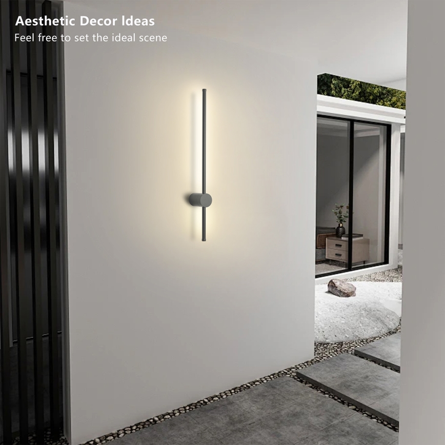 Brilagi - Aplique LED de parede para exterior AURA LED/12W/230V 3000K IP54 65 cm antracite