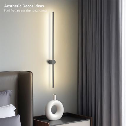Brilagi - Aplique de parede exterior AURA LED/20W/230V 4000K IP54 97 cm antracite