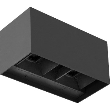 Brilagi - Aplique de parede exterior LED DOUBLE CUBE LED/12W/230V antracite IP65