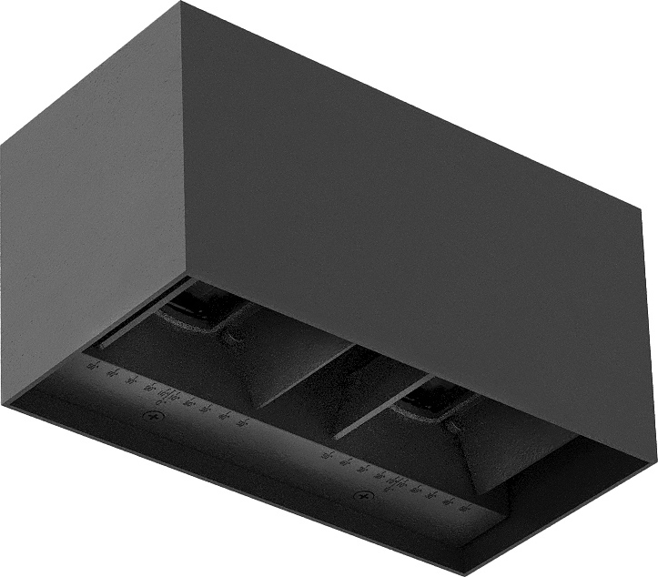 Brilagi - Aplique de parede exterior LED DOUBLE CUBE LED/12W/230V antracite IP65