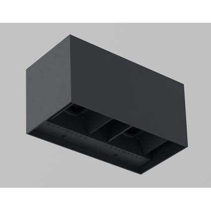 Brilagi - Aplique de parede exterior LED DOUBLE CUBE LED/12W/230V antracite IP65