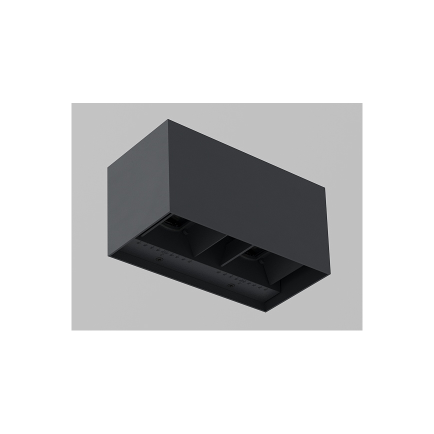Brilagi - Aplique de parede exterior LED DOUBLE CUBE LED/12W/230V antracite IP65