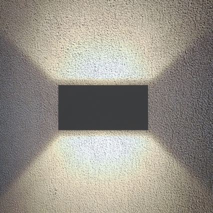 Brilagi - Aplique de parede exterior LED DOUBLE CUBE LED/12W/230V antracite IP65